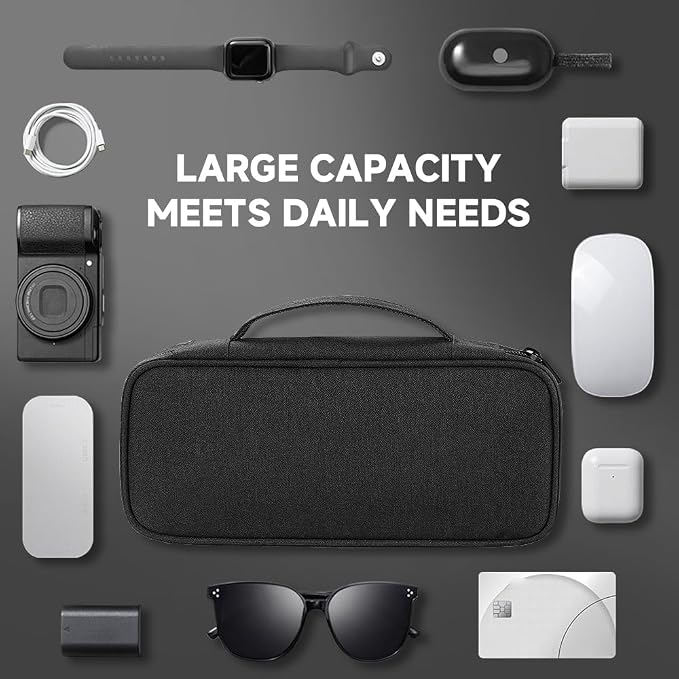 Teskyer Electronics Organizer Travel Case, Waterproof Portable Tech Accessories - Image 6