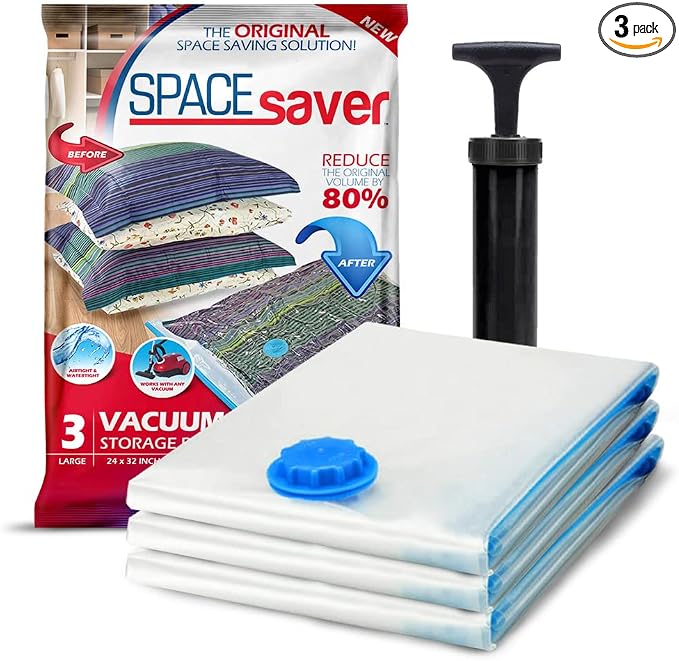 3 Pack Large Vacuum Storage Bags by Spacesaver