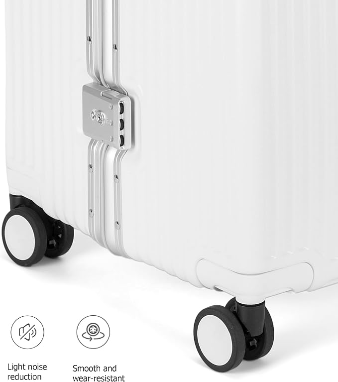 feilario 26in Super Large Captain Aluminum Frame Hardside Spinner Wheels Luggage - Image 7