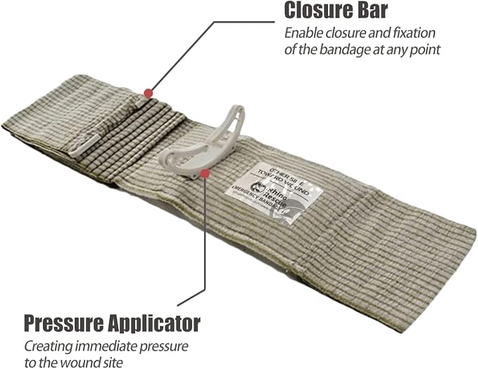 RHINO RESCUE 6" Emergency Compression Bandage Strile Trauma Wound Dressing - Image 3