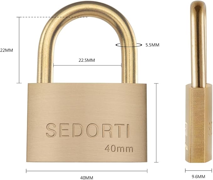 Rust Proof Lock, Solid Brass Padlock - Image 3