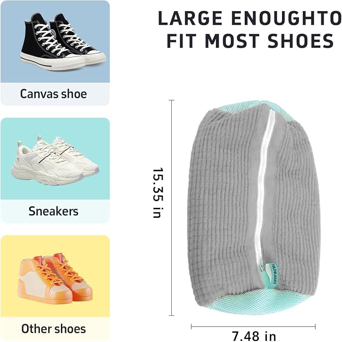 Shoe washing machine bag, Sneaker Laundry Bag - Image 6