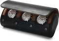 Oirlv Premium Leather Watch Roll Travel Case 3-Slot Watch Box by Oirlv