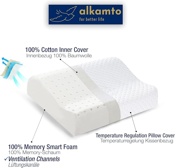 Travel & Camping Comfortable Memory Foam Pillow – Easy to Carry Portable Bag – - Image 8