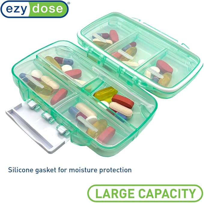 EZY DOSE Moisture-Proof Pill Case, Medicine Planner, Vitamin Organizer Box - Image 2