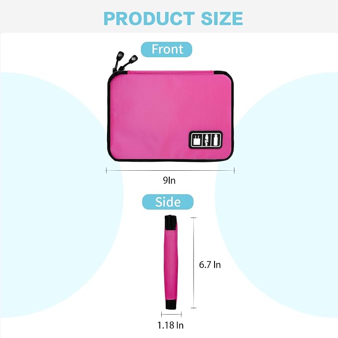 Electronics Travel Organizer, Portable Waterproof Electronic Travel Storage Bag - Image 3