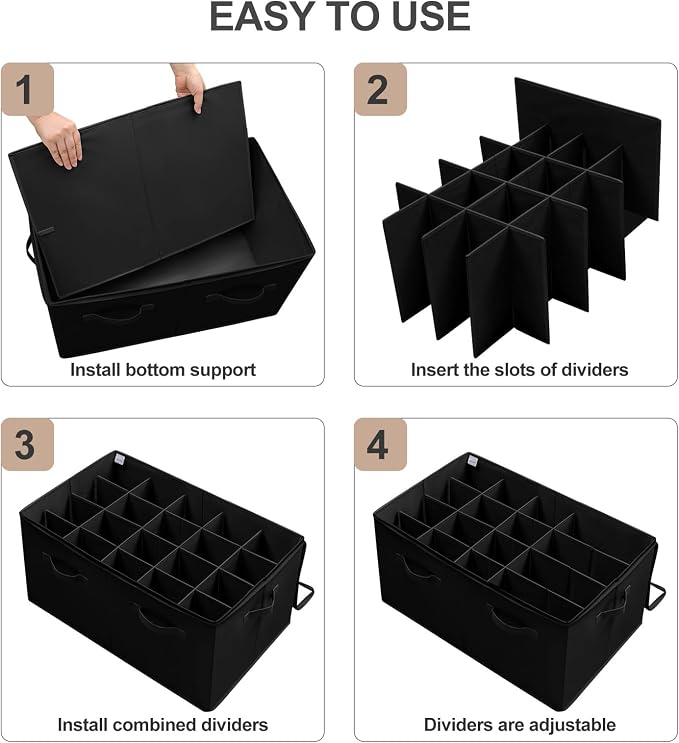 Shoe Organizer for Closet, Foldable Shoe Box - Image 7