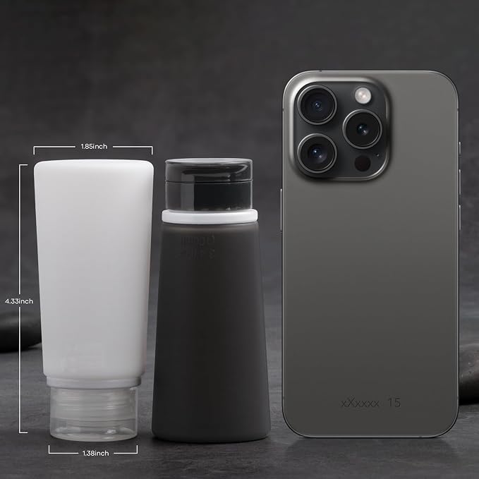 Valourgo TSA Approved 3.4oz Portable Toiletry Bottles, BPA Free Leak Proof - Image 5