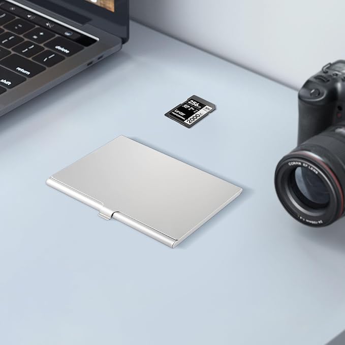 Aluminum SD Card Case, 6Slots Ultrathin SD Card Holder, Memory Card Storage - Image 7