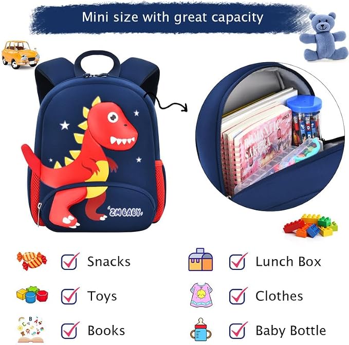 Padgene Toddler Backpacks Kids Preschool Backpack Waterproof Neoprene Animal - Image 5