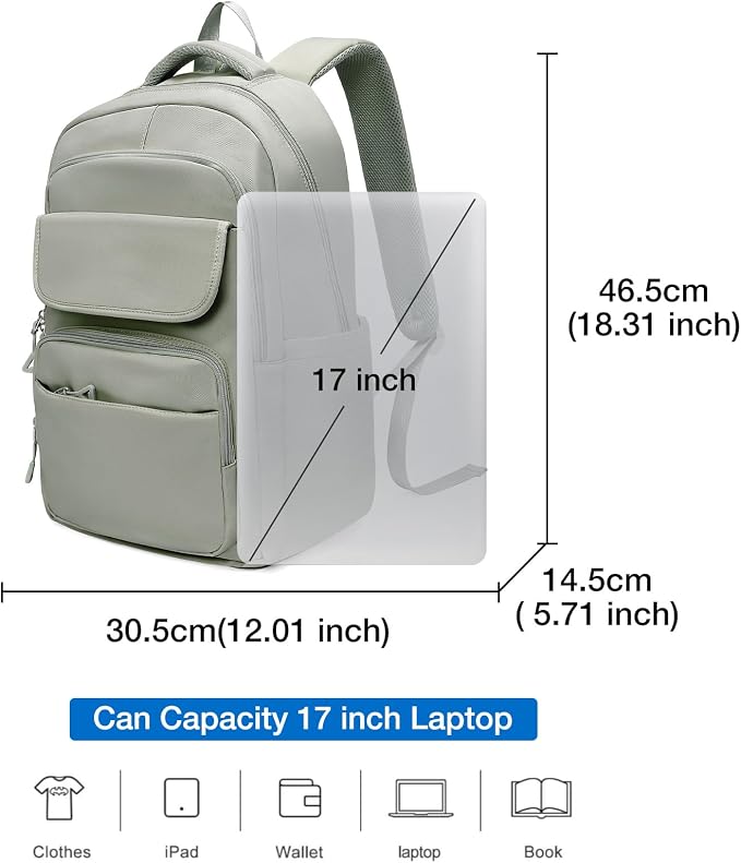 FOXLOVER Travel Laptop Backpack, Anti-Theft Slim Business Backpack, School - Image 4