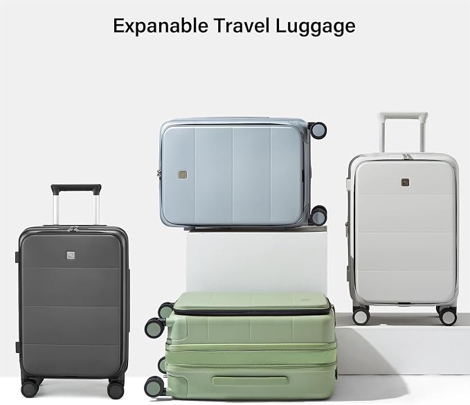 Hanke Hardside Expandable Checked Luggage, 24 Inch Top Opening Trunk Luggages - Image 9