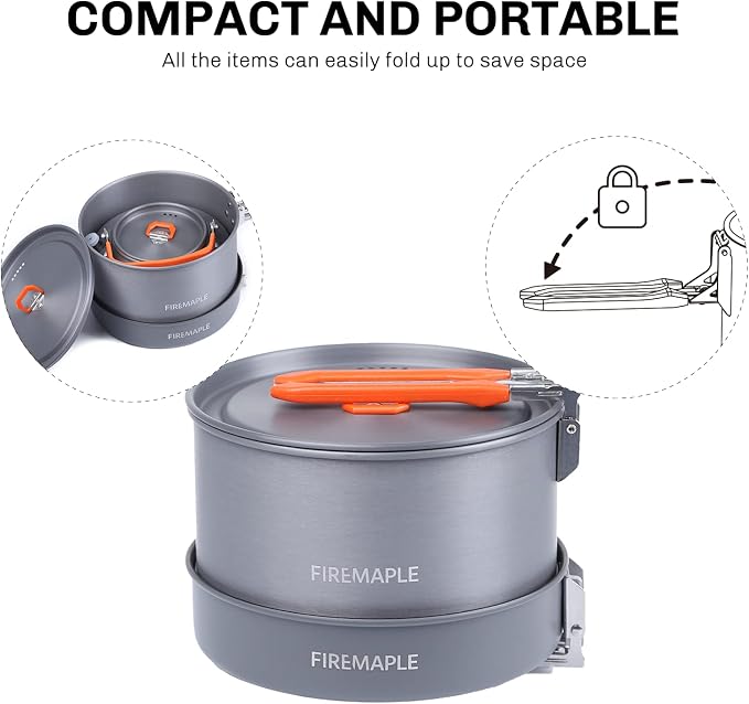 Fire-Maple Feast 4 Piece Camping Cookware Cookware Cookware Kit Outdoor - Image 4