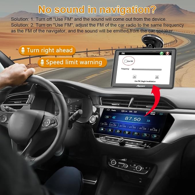 GPS Navigator for Car 7 inch Touch Screen Voice Prompts Turn Direction Speed - Image 5