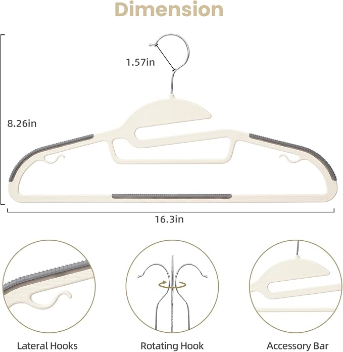 BAGAIL Plastic Hangers 50 Pack - Image 2