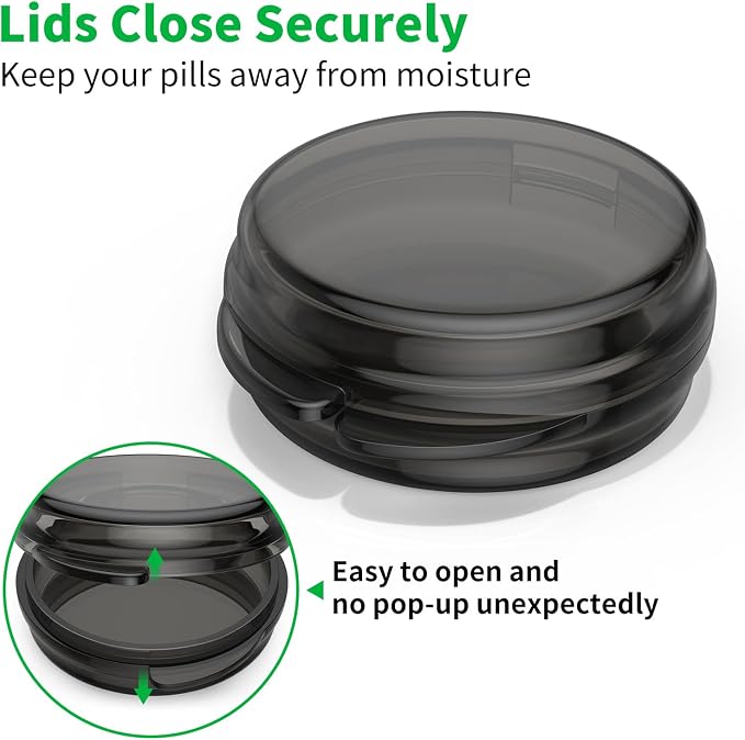 Small Pill Box, Travel Pill Case Portable Daily Pill Organizer Mini Medicine - Image 3