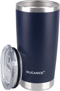 Navy Blue 20 oz Stainless Steel Double Wall Vacuum Insulated Tumbler by Patent-pendingstraw1secondoff1secondon3-secondclean