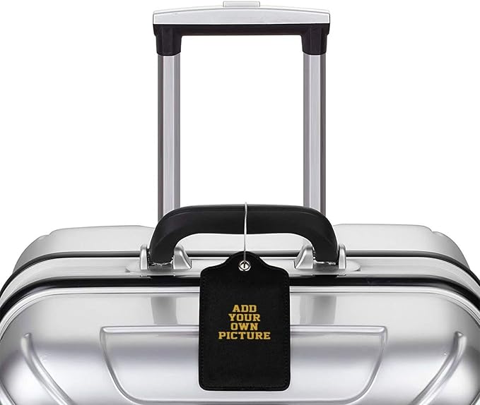 2PC Custom Luggage Tags Personalized Leather Luggage Tag - Image 5
