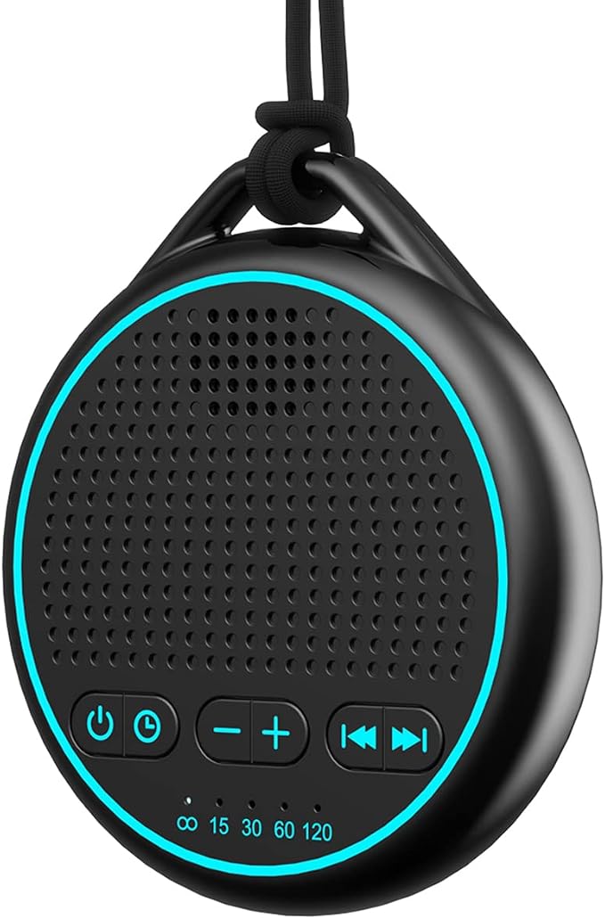 White Noise Sound Machine with 25 Soothing Natural Sounds Rechargeable Battery by Fourair