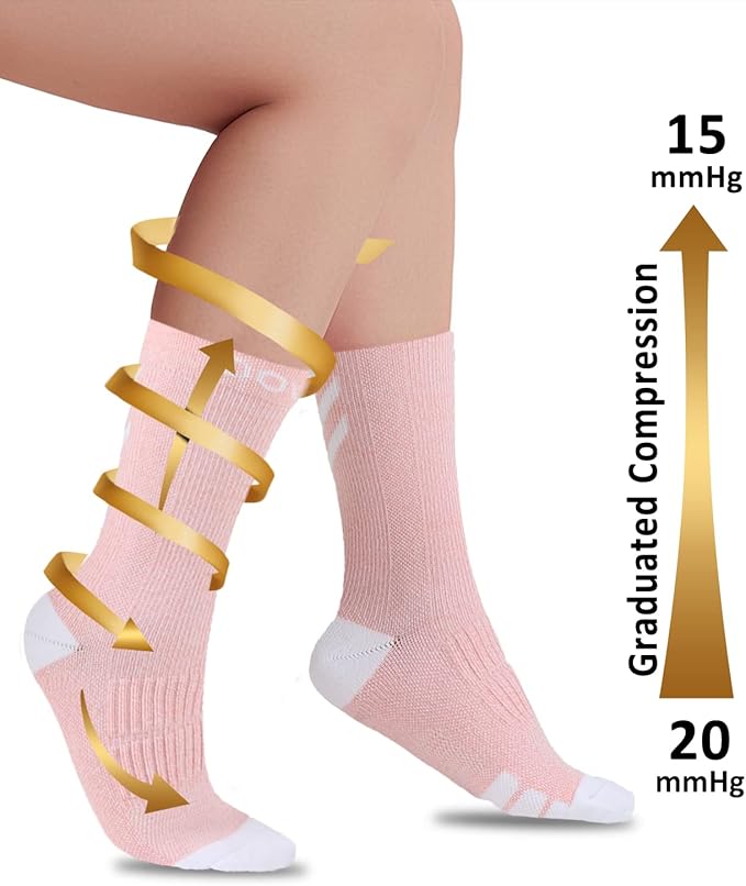 DOVAVA Dri-tech Compression Crew Socks, Comfort Boost Circulation - Image 3