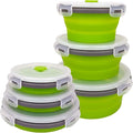 CARTINTS Green Silicone Collapsible Food Storage Containers-Prep/Storage Bowls by CARTINTS