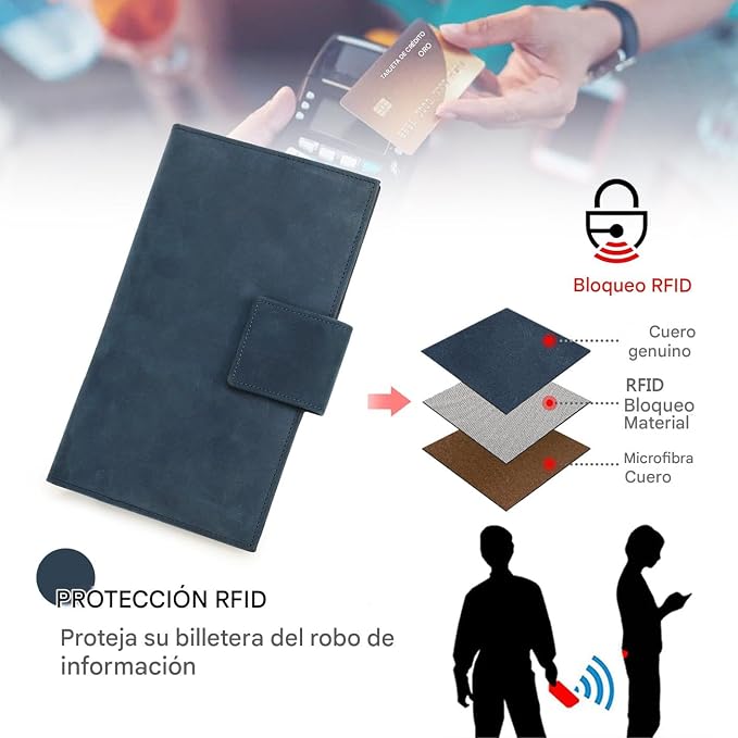 CONTACTS Full Grain Leather Family Passport Holder - Image 8