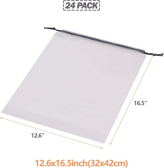 Set of 24 Transparent Shoe Bags - Image 2