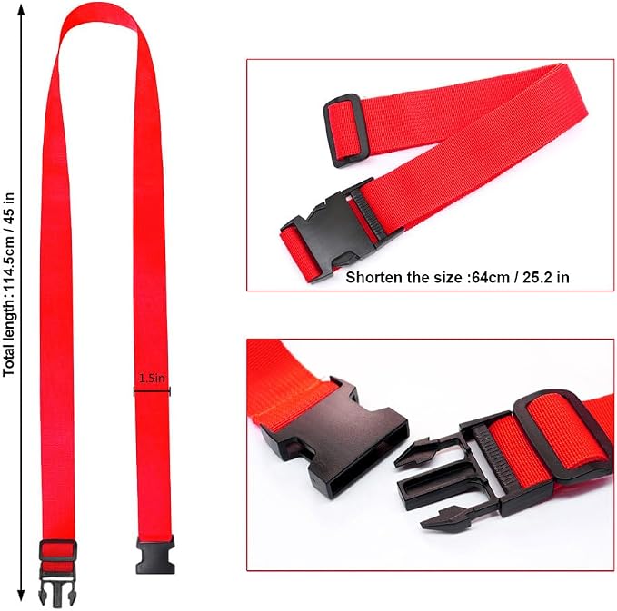 4Pack Luggage Straps for Suitcases, Travel Connector for Carry On Bag, Add Bag - Image 3