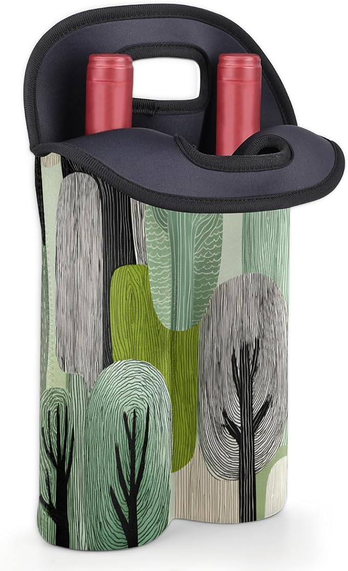 Neoprene Wine Tote, Bottle Carrier Gag Insulating Neoprene Thicker, Insulated - Image 4