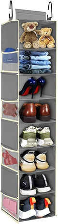 Large-Sized Hanging Shoe Organizer 8-Shelf, Hanging Closet Organizer by ROOMTALK