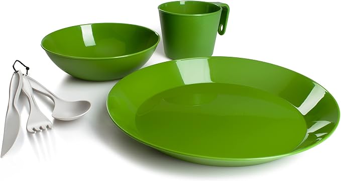 GSI Outdoors Cascadian 1 Person Table Set I 6-Piece Camping, Backpacking Mess by GSIOutdoors