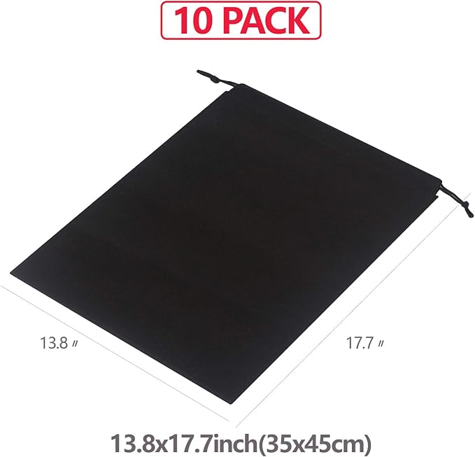 Set of 10 Jumbo Shoe Bags for Travel Non-Woven - Image 2
