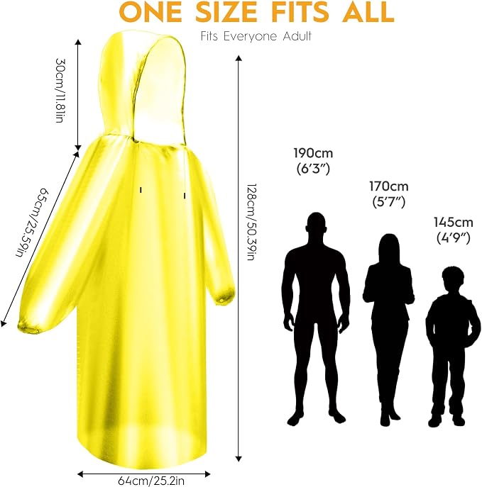 Bruvoalon 6 & 20 Pack Disposable Rain Ponchos - Image 6