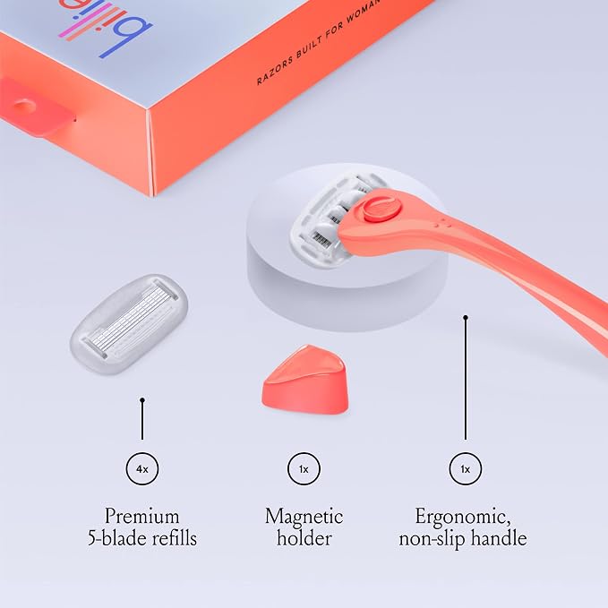 Billie Razors for Women Shave Kit – Women’s Razor + 4 x 5-Blade Razor Refills + - Image 2