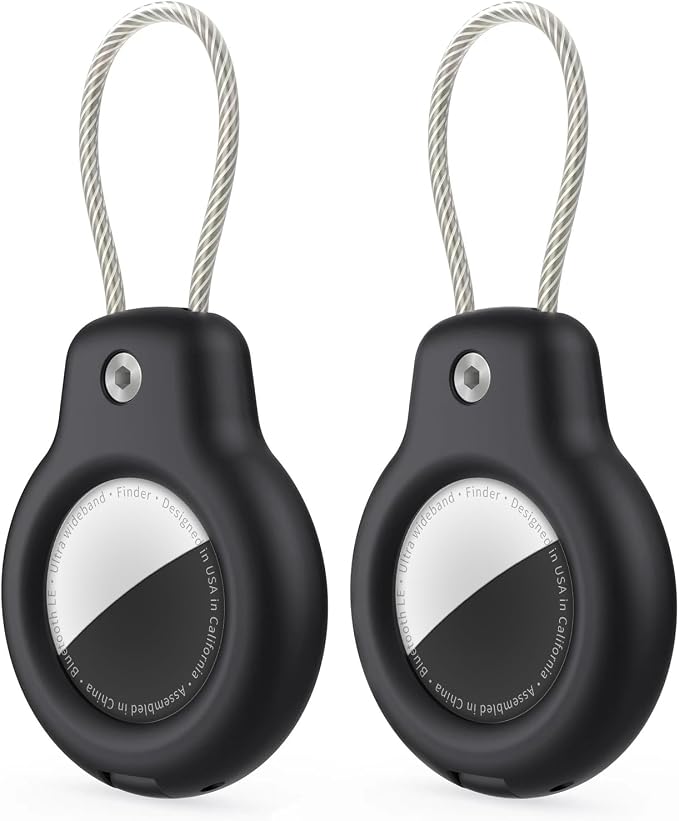 for AirTag Holder Case with Keychain, Air Tags-2 Pack by SPGUARD