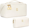 Birthday Gifts for Women Teen Girl, Personalized Initial Makeup Organizer Bag by Unknown