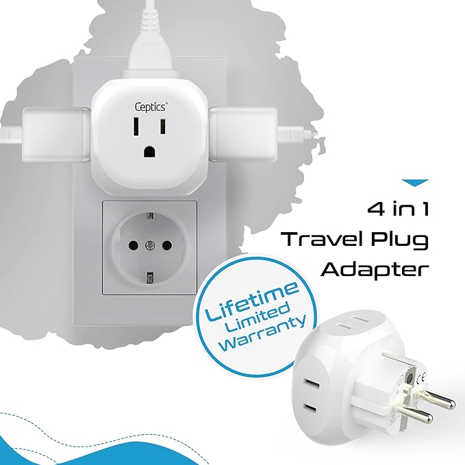 Ceptics Europe Travel Adapter Plug Set Schuko - Image 6