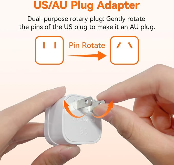 ALLWEI 220V to 110V Travel Voltage Converter us to Europe, Step Down Converter - Image 3