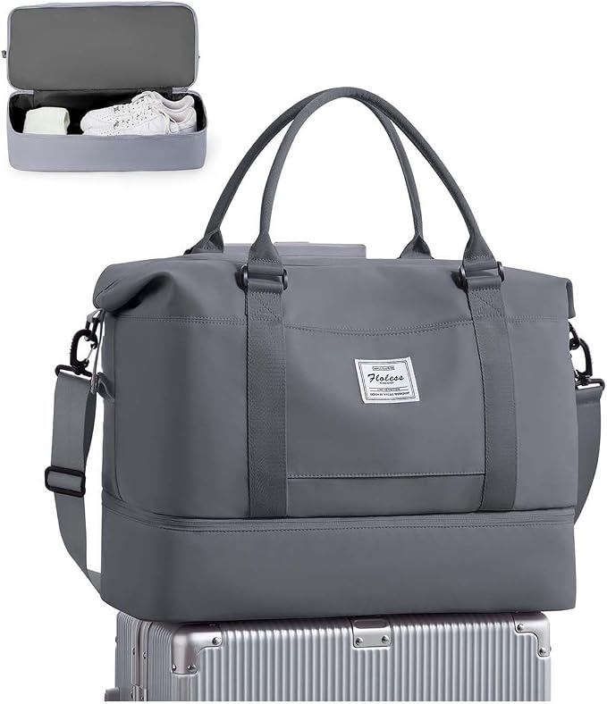 Travel Duffel Bag, Sports Tote Gym Bag, Shoulder Weekender Overnight Bag by WONHOX