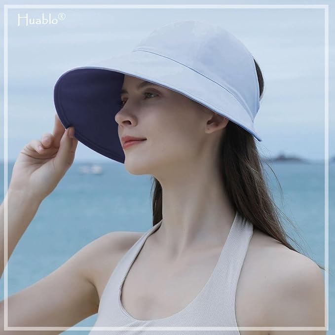 Sun Hats for Womens Wide Brim UV Protection Fishing Hats Packable Reversible - Image 3