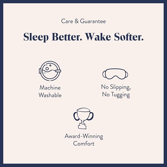 Brooklinen Silk Eye Mask for Sleeping – Celestial Blue, 100% Mulberry Silk - Image 4