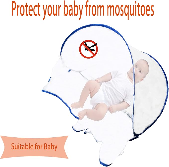 CMINGJ Portable Mosquito Head Net Foldable Pop-Up Travel Essentials Mosquito Net - Image 6