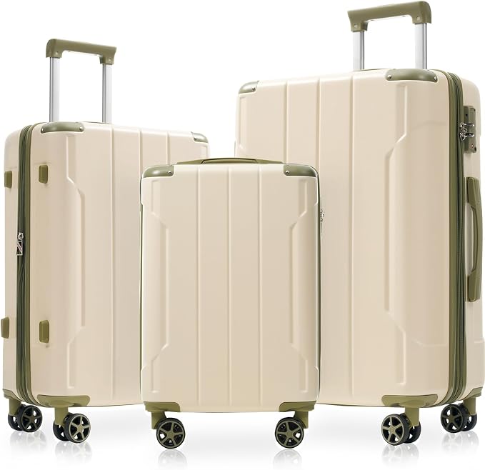 Merax Luggage Set 3 Piece Hardshell Suitcases by Merax