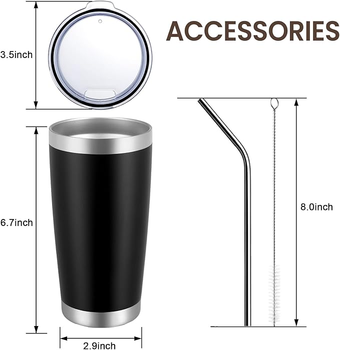 MEWAY 20oz Tumbler 4 Pack Double Wall Vacuum Insulated Travel Glitter Mug Bulk - Image 9