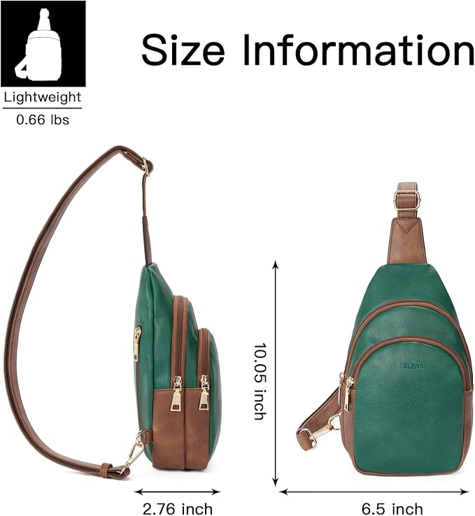 Telena Small Sling Bag for Women Leather Crossbody Fanny Packs Chest Bag for - Image 6