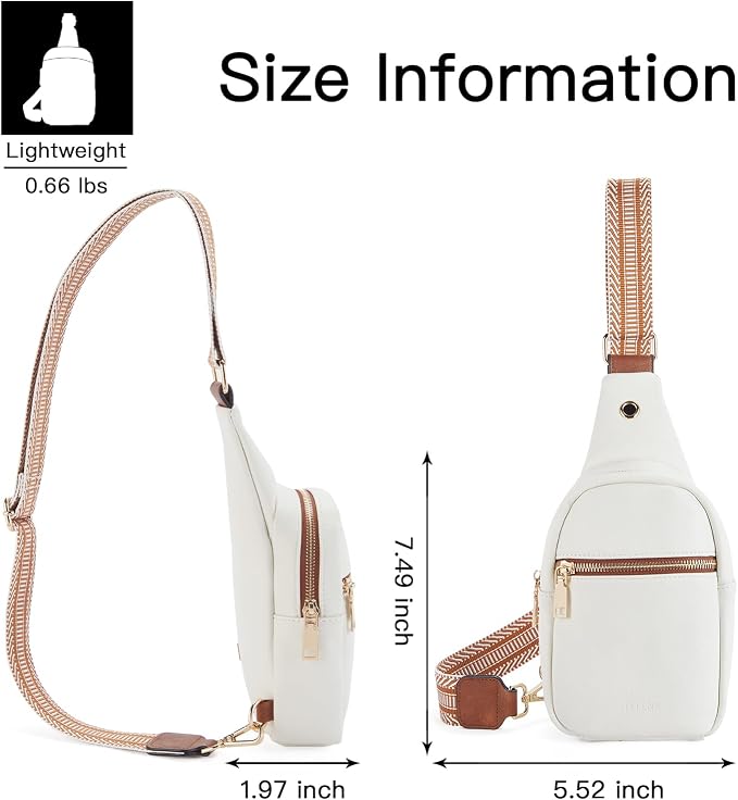 Telena Small Sling Bag for Women Leather Crossbody Fanny Packs Chest Bag for - Image 6