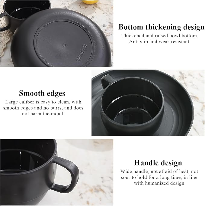 Camping Essentials Set, HOMQUEN Camping Plates and Bowls Set, Coffee Mug - Image 7
