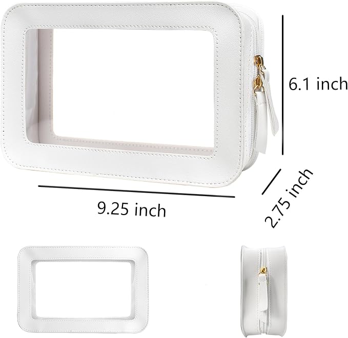 Clear Makeup Bag Small, TSA Approved Portable Toiletry Bag - Image 6
