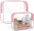BAGSMART Clear Toiletry Bag, 2 Packs TSA Approved Water Resistant Quart Size by BAGSMART