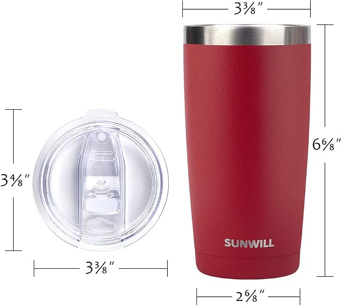 SUNWILL Travel Coffee Tumbler 20 oz, Insulated Mug - Image 3